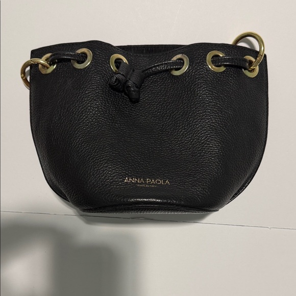 Anna Paola Black Mini Bucket Bag - Picture 2 of 8